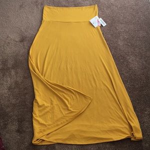 Yellow LulaRoe maxi skirt